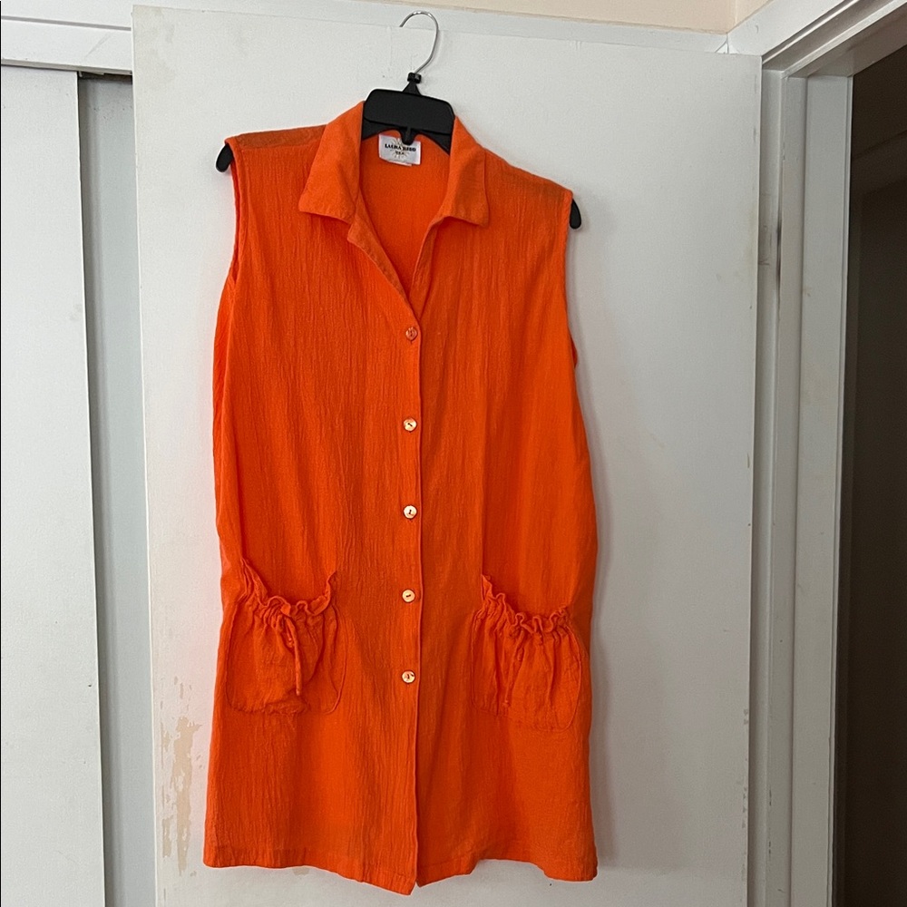 Bright Orange cover up for the beach